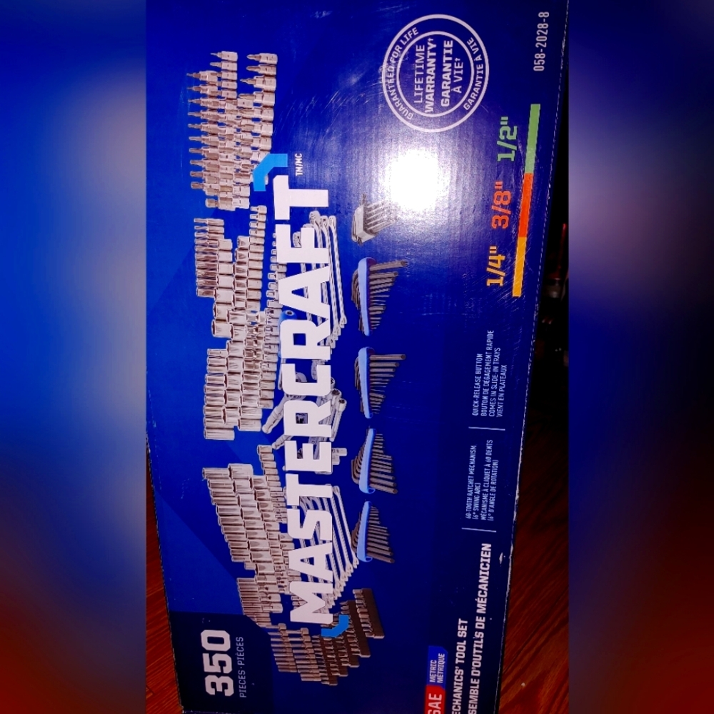 Tools 350 pieces Mastercraft guaranteed for life replacement sealed brand new